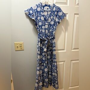 Gingy Fennerton Collection Cotton Floral Hampton Maxi Dress Size XS